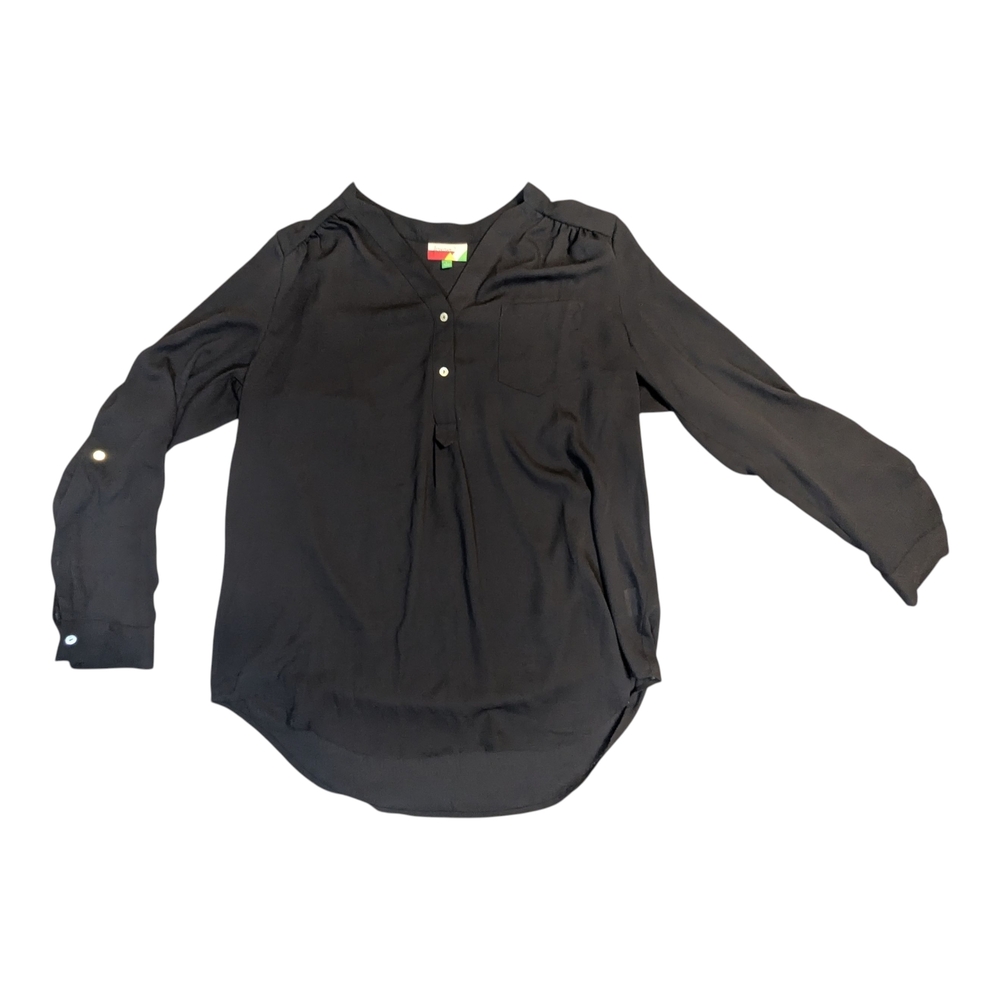 Modcloth Fervour Black Women's Long sleeve Blouse